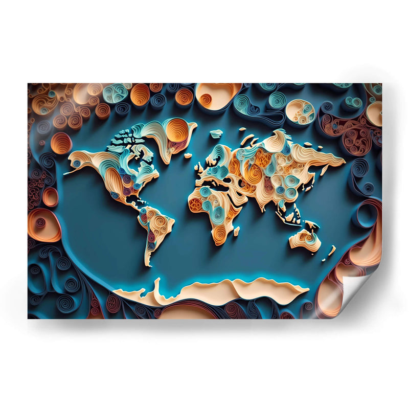 Mapa del Mundo - Mafer Villarreal | Cuadro decorativo de Canvas Lab