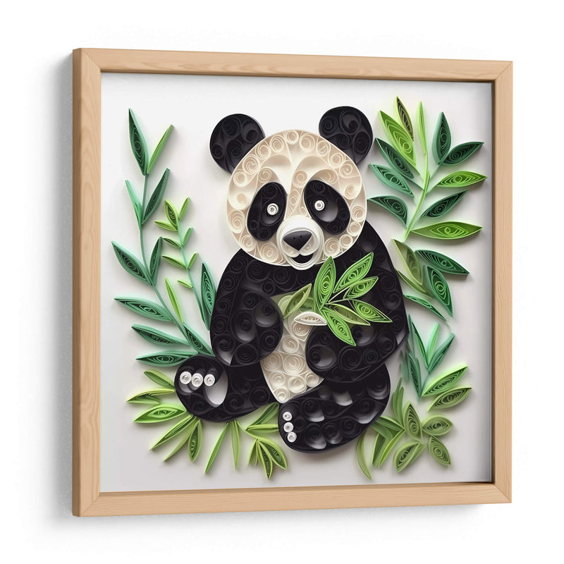 Panda merendando - Mafer Villarreal | Cuadro decorativo de Canvas Lab