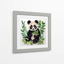 Panda merendando - Mafer Villarreal | Cuadro decorativo de Canvas Lab
