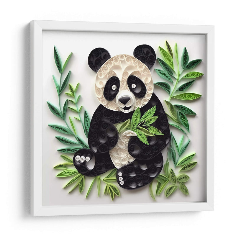 Panda merendando - Mafer Villarreal | Cuadro decorativo de Canvas Lab
