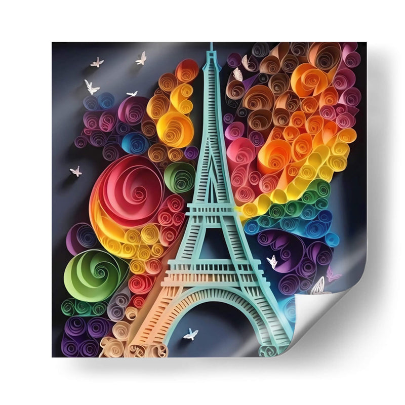 Eiffel de colores - Mafer Villarreal | Cuadro decorativo de Canvas Lab