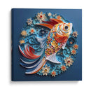 Koi en Azul - Mafer Villarreal | Cuadro decorativo de Canvas Lab