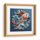Koi en Azul - Mafer Villarreal | Cuadro decorativo de Canvas Lab