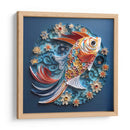 Koi en Azul - Mafer Villarreal | Cuadro decorativo de Canvas Lab