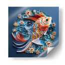Koi en Azul - Mafer Villarreal | Cuadro decorativo de Canvas Lab