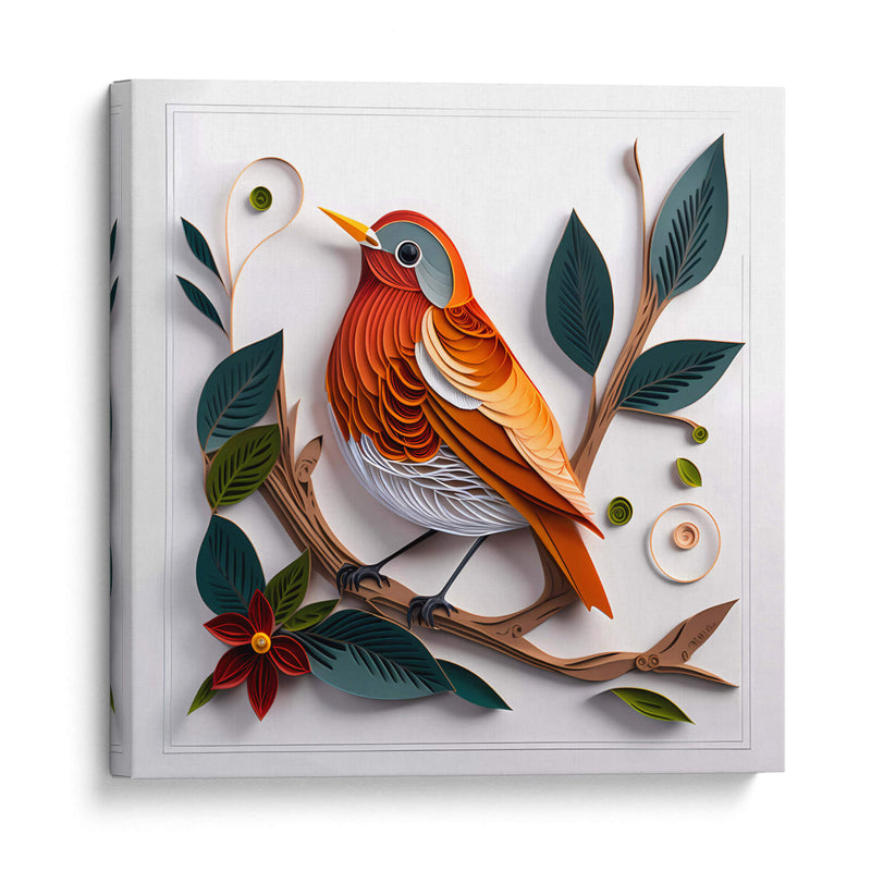 Pajarito Naranja - Mafer Villarreal | Cuadro decorativo de Canvas Lab