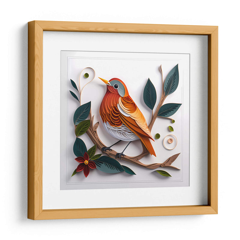 Pajarito Naranja - Mafer Villarreal | Cuadro decorativo de Canvas Lab