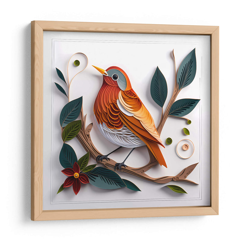 Pajarito Naranja - Mafer Villarreal | Cuadro decorativo de Canvas Lab