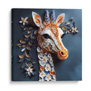Jirafa Floreada I - Mafer Villarreal | Cuadro decorativo de Canvas Lab