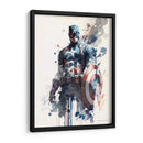 Captain America - Impressionist Hero | Cuadro decorativo de Canvas Lab