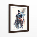 Captain America - Impressionist Hero | Cuadro decorativo de Canvas Lab