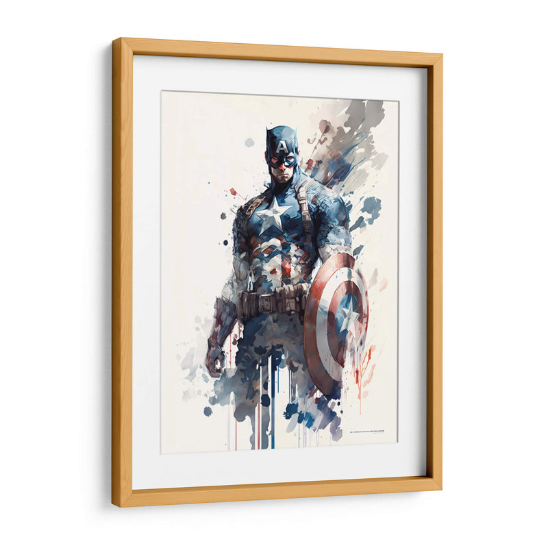 Captain America - Impressionist Hero | Cuadro decorativo de Canvas Lab