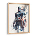 Captain America - Impressionist Hero | Cuadro decorativo de Canvas Lab
