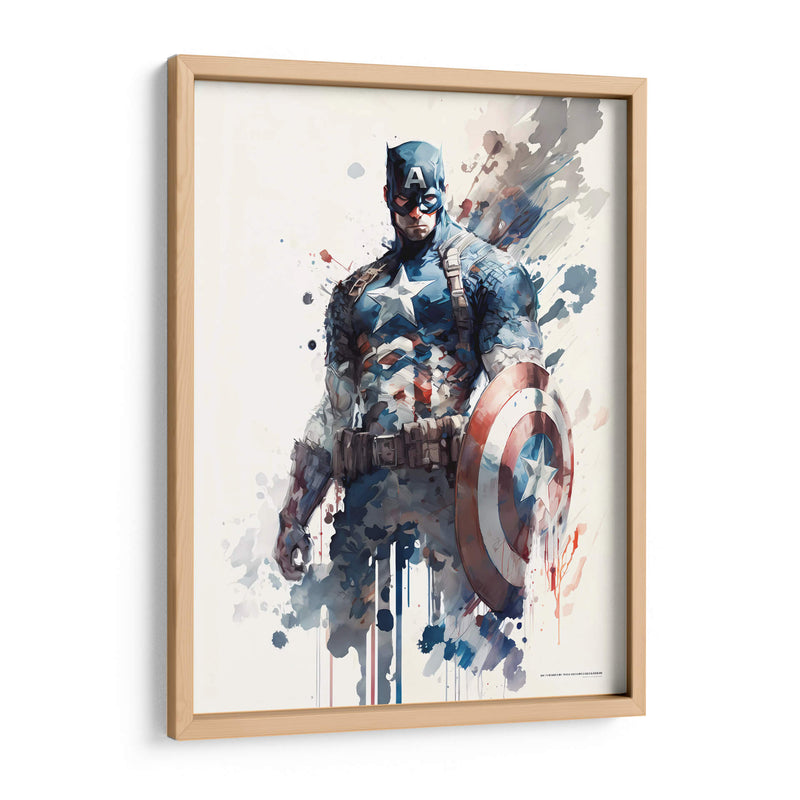 Captain America - Impressionist Hero | Cuadro decorativo de Canvas Lab
