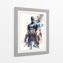 Captain America - Impressionist Hero | Cuadro decorativo de Canvas Lab