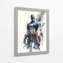 Captain America - Impressionist Hero | Cuadro decorativo de Canvas Lab