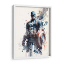 Captain America - Impressionist Hero | Cuadro decorativo de Canvas Lab