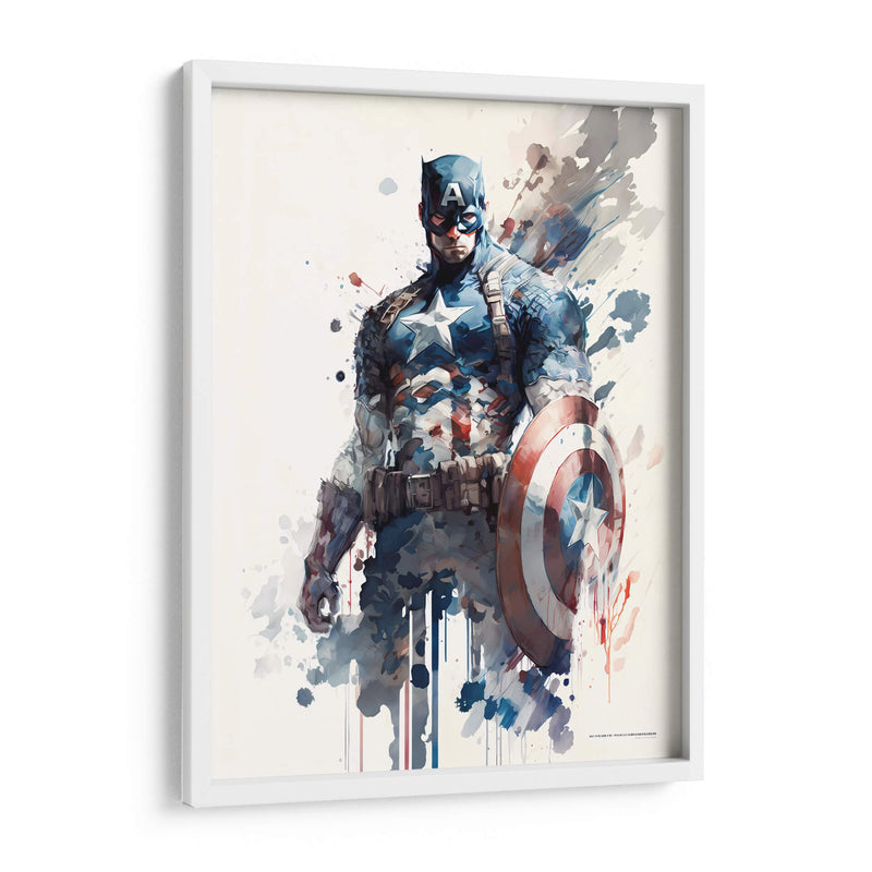 Captain America - Impressionist Hero | Cuadro decorativo de Canvas Lab