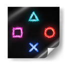 Símbolos Gamer Efecto Fuego - Roge I. Luis | Cuadro decorativo de Canvas Lab