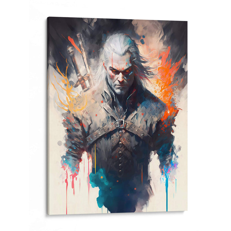Geralt The Witcher - Impressionist Hero | Cuadro decorativo de Canvas Lab