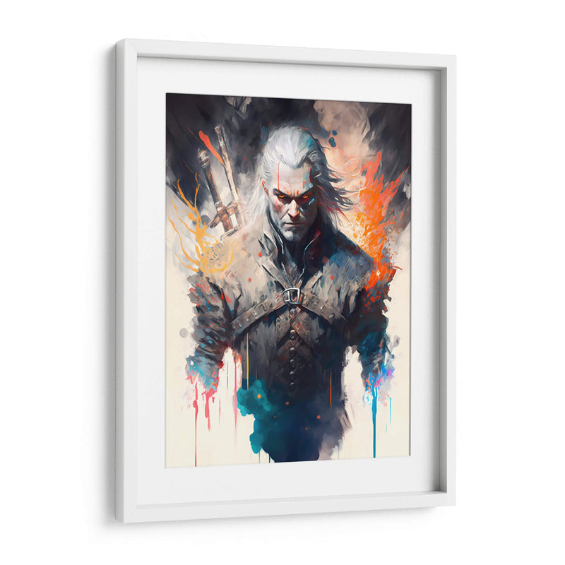 Geralt The Witcher - Impressionist Hero | Cuadro decorativo de Canvas Lab