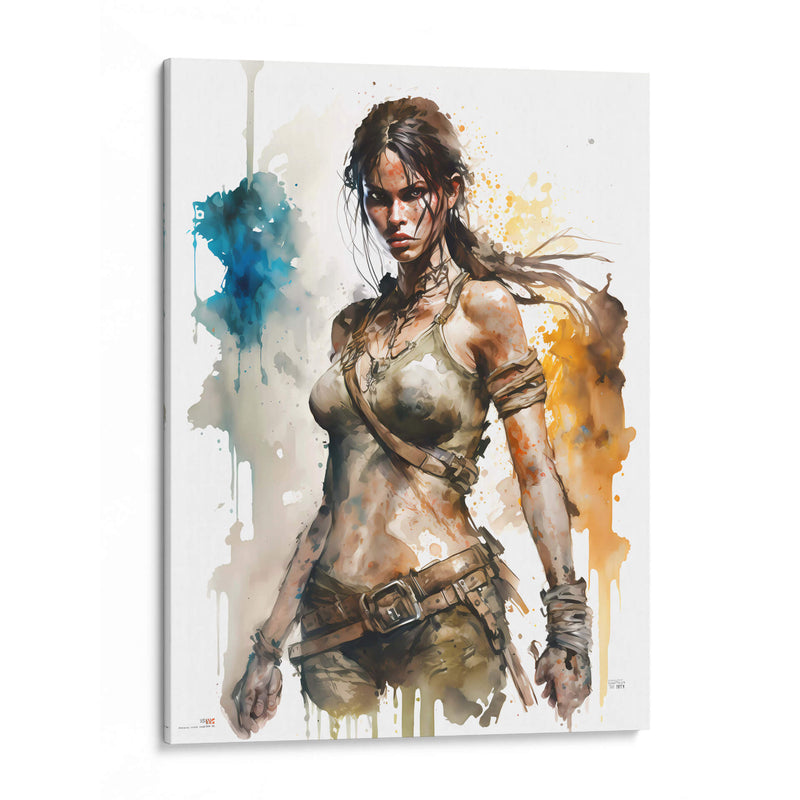 Lara Croft - Impressionist Hero | Cuadro decorativo de Canvas Lab