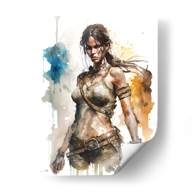Lara Croft - Impressionist Hero | Cuadro decorativo de Canvas Lab