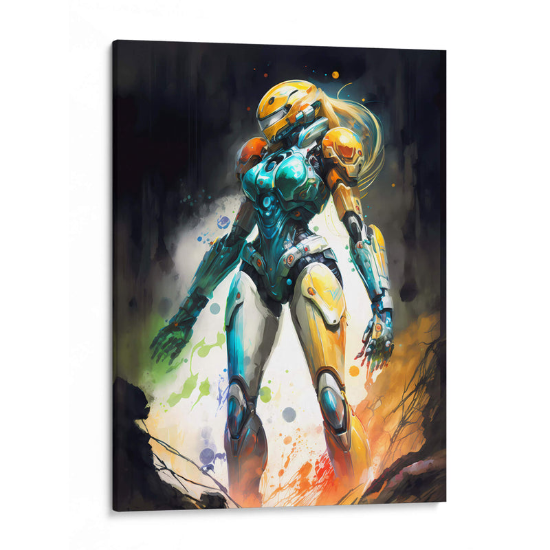 Samus Aran - Impressionist Hero | Cuadro decorativo de Canvas Lab
