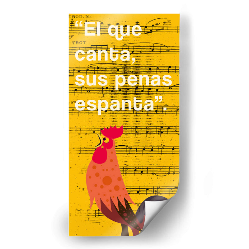 011_El que Canta E - Jorge Méndez | Cuadro decorativo de Canvas Lab