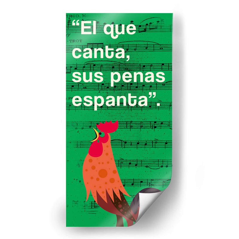 011_El que Canta F - Jorge Méndez | Cuadro decorativo de Canvas Lab