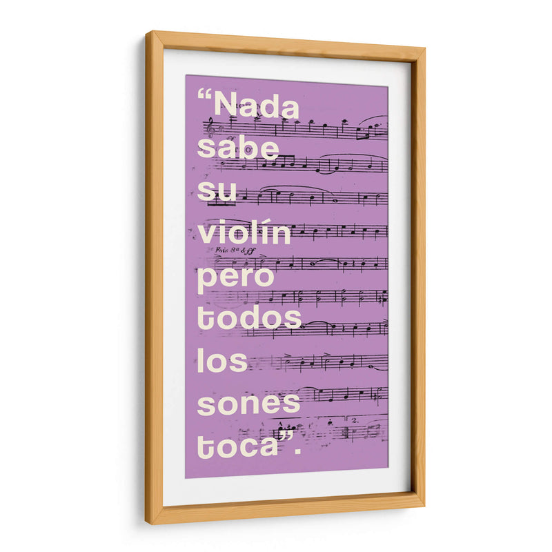 012_Nada Sabe su Violín-A - Jorge Méndez | Cuadro decorativo de Canvas Lab