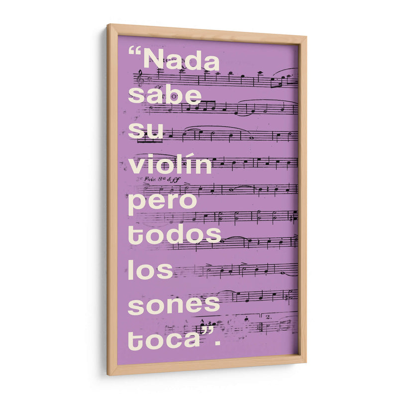012_Nada Sabe su Violín-A - Jorge Méndez | Cuadro decorativo de Canvas Lab