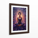 CHICA YOGA EN EL UNIVERSO - Dav Madrid | Cuadro decorativo de Canvas Lab