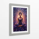 CHICA YOGA EN EL UNIVERSO - Dav Madrid | Cuadro decorativo de Canvas Lab