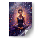 CHICA YOGA EN EL UNIVERSO - Dav Madrid | Cuadro decorativo de Canvas Lab