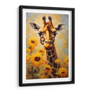 JIRAFA Y GIRASOLES - Dav Madrid | Cuadro decorativo de Canvas Lab