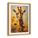 JIRAFA Y GIRASOLES - Dav Madrid | Cuadro decorativo de Canvas Lab