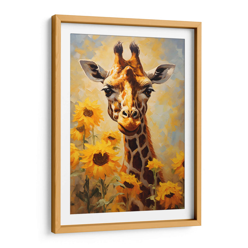 JIRAFA Y GIRASOLES - Dav Madrid | Cuadro decorativo de Canvas Lab