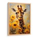 JIRAFA Y GIRASOLES - Dav Madrid | Cuadro decorativo de Canvas Lab