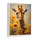 JIRAFA Y GIRASOLES - Dav Madrid | Cuadro decorativo de Canvas Lab