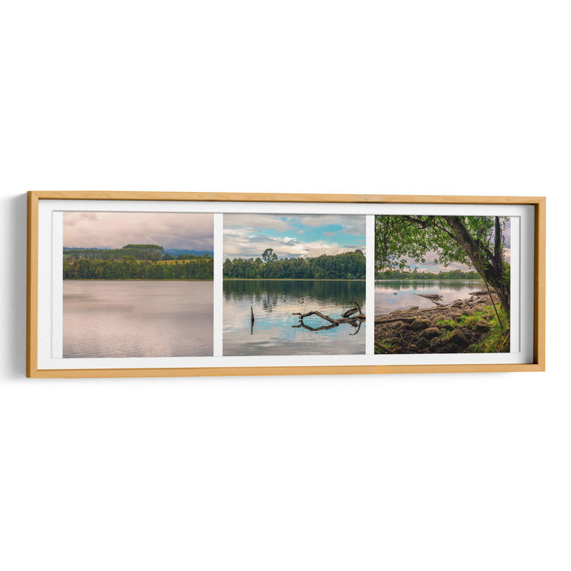 Laguna Patagonia Chilena Tríptico  - Carla Fernández | Cuadro decorativo de Canvas Lab
