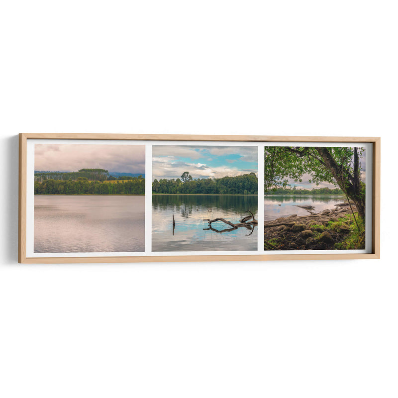 Laguna Patagonia Chilena Tríptico  - Carla Fernández | Cuadro decorativo de Canvas Lab