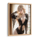 Belleza Rubia en Ropa Negra - DeLaVegaGaming | Cuadro decorativo de Canvas Lab