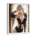 Belleza Rubia en Ropa Negra - DeLaVegaGaming | Cuadro decorativo de Canvas Lab