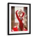 Belleza Rubia en Ropa Roja - DeLaVegaGaming | Cuadro decorativo de Canvas Lab