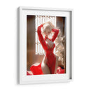 Belleza Rubia en Ropa Roja - DeLaVegaGaming | Cuadro decorativo de Canvas Lab