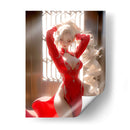 Belleza Rubia en Ropa Roja - DeLaVegaGaming | Cuadro decorativo de Canvas Lab