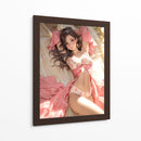 Belleza Castaña en Ropa Rosa - DeLaVegaGaming | Cuadro decorativo de Canvas Lab