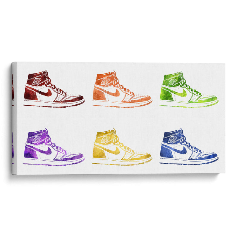 Jordan One Stencils Colors 2 - Fake Classics | Cuadro decorativo de Canvas Lab