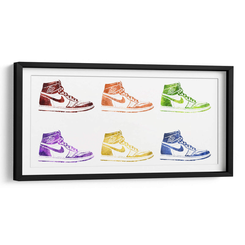 Jordan One Stencils Colors 2 - Fake Classics | Cuadro decorativo de Canvas Lab